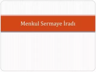menkul sermaye rad