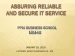 ASSURING RELIABLE AND SECURE IT SERVICE - slide 1