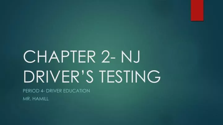 Chapter 2 Nj Driver S Testing N 