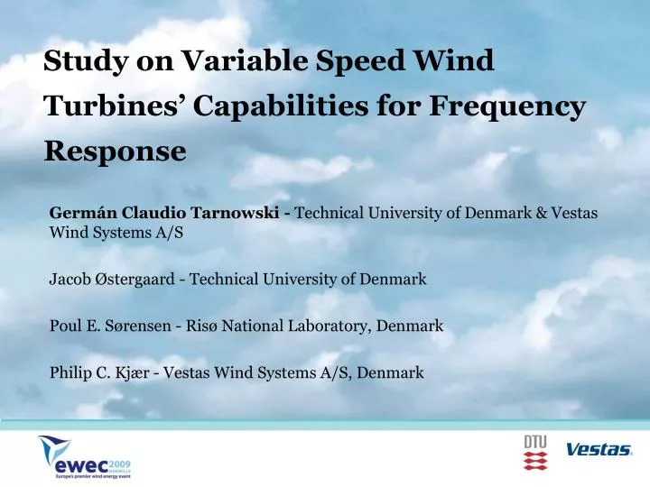 study on variable speed wind turbines capabilities for frequency response