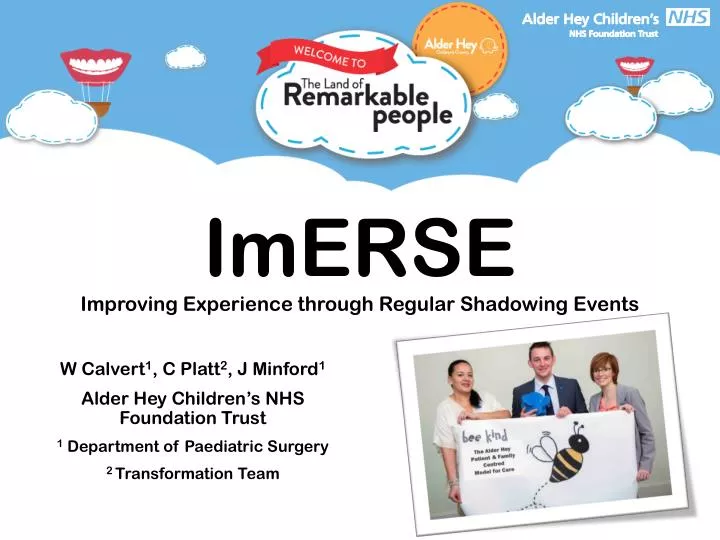 imerse improving experience through regular shadowing events
