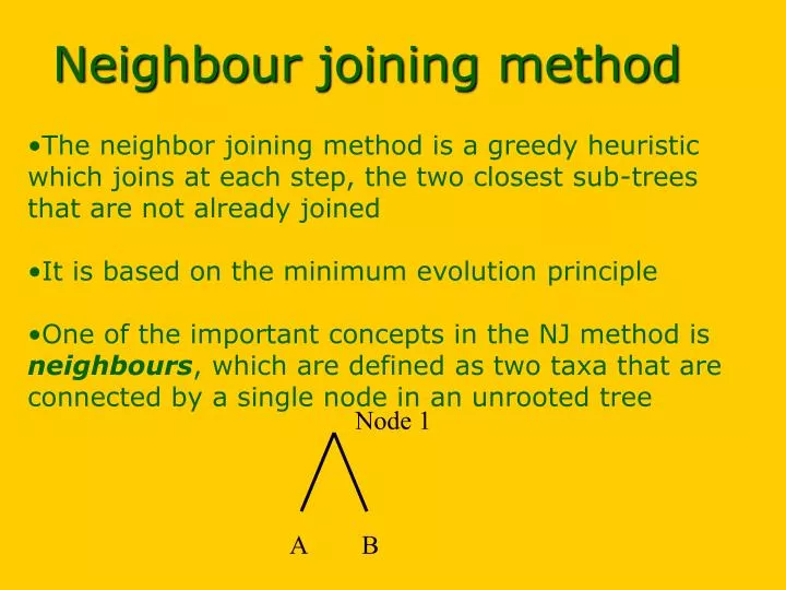 neighbour joining method