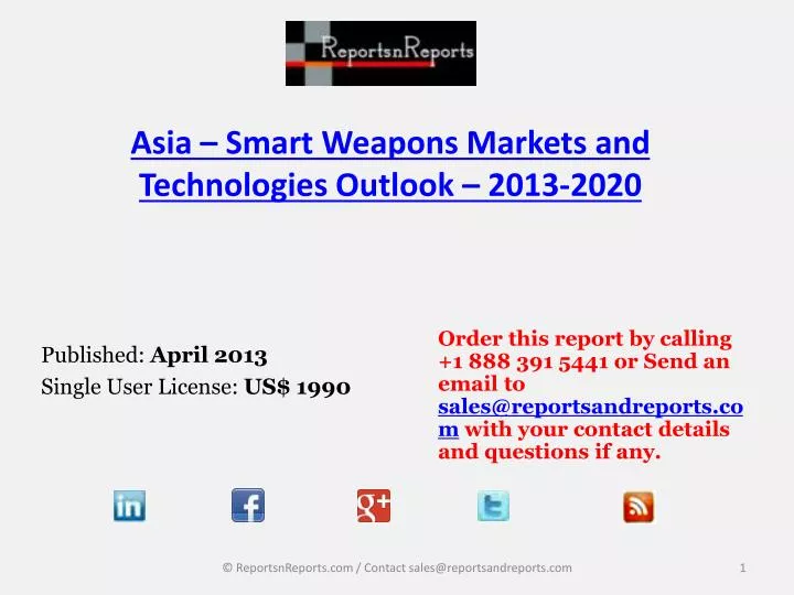 asia smart weapons markets and technologies outlook 2013 2020