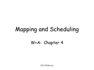 Mapping and Scheduling