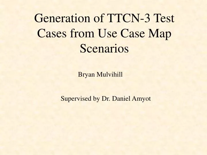 generation of ttcn 3 test cases from use case map scenarios