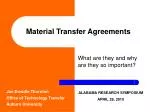 Material Transfer Agreements - slide 1