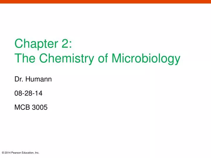 chapter 2 the chemistry of microbiology