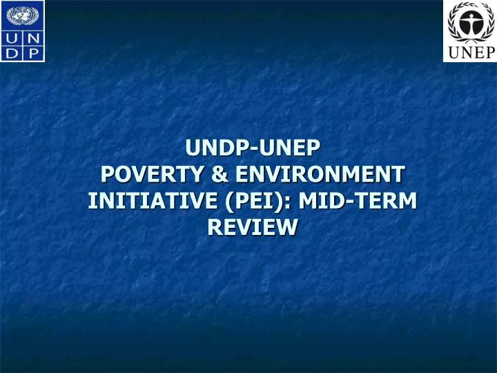 undp unep poverty environment initiative pei mid term review