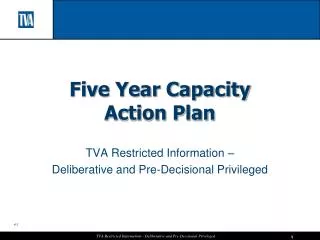 Five Year Capacity Action Plan