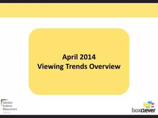 April 2014 Viewing Trends Overview