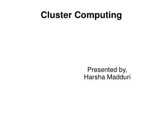 Cluster Computing