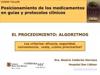 el procedimiento algoritmos