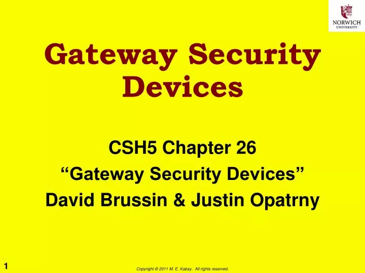 gateway security devices