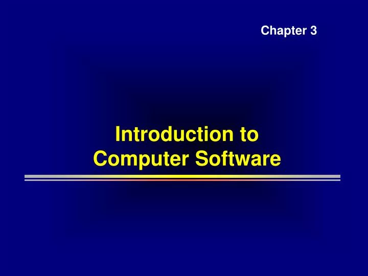 introduction to computer software