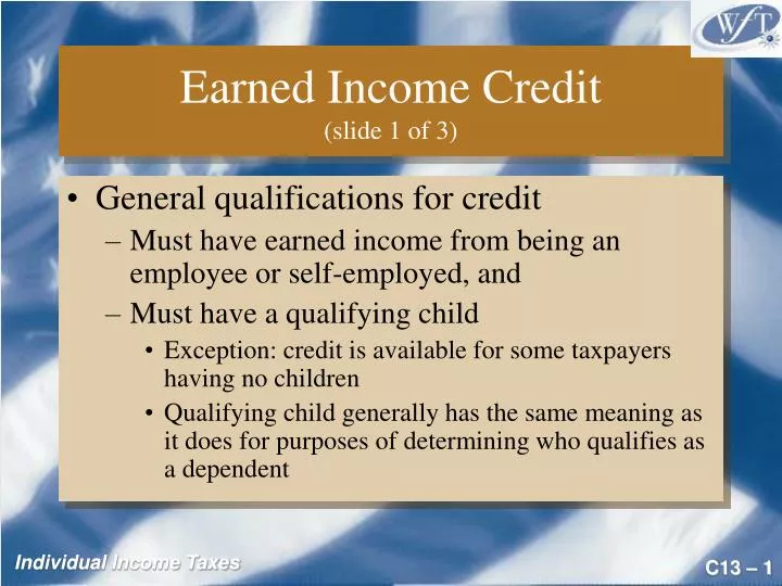 earned income credit slide 1 of 3