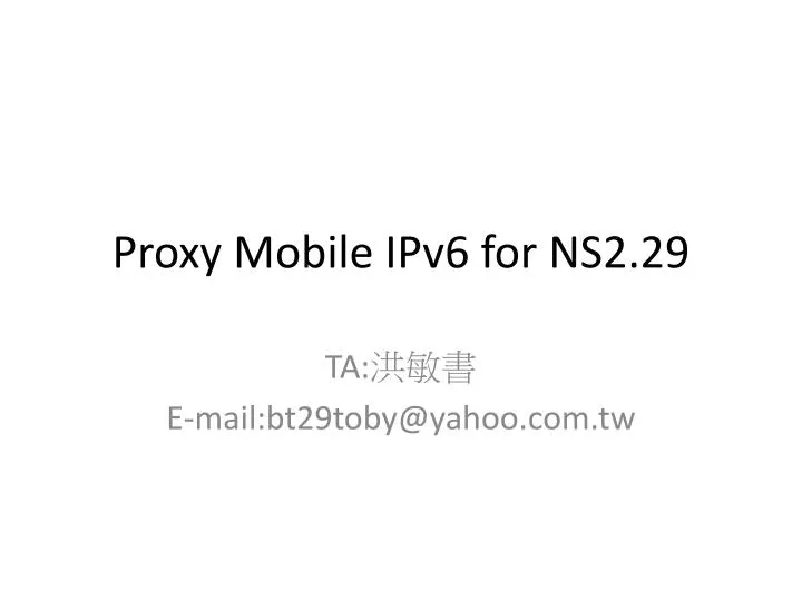 proxy mobile ipv6 for ns2 29