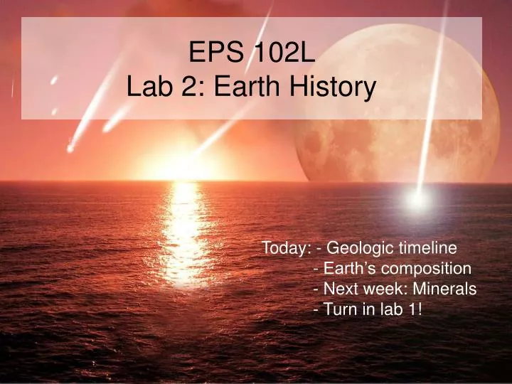 eps 102l lab 2 earth history