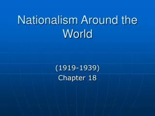 Nationalism Around the World