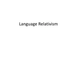 Language Relativism