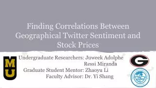 Finding Correlations Between Geographical Twitter Sentiment and Stock Prices