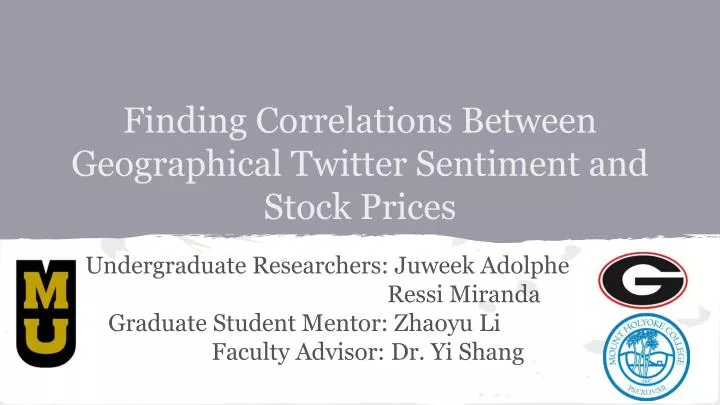 finding correlations between geographical twitter sentiment and stock prices