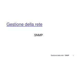 gestione della rete