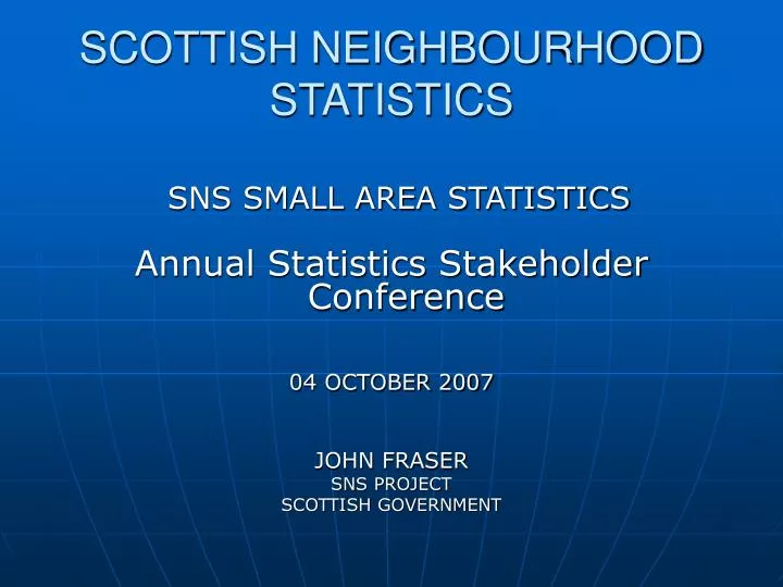 scottish neighbourhood statistics