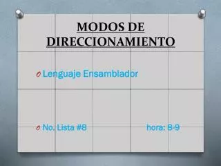 modos de direccionamiento