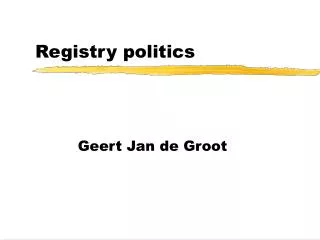 Registry politics