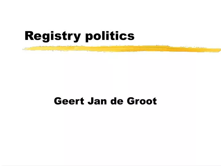 registry politics