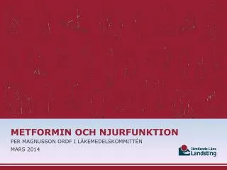 metformin och njurfunktion