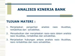 analisis kinerja bank