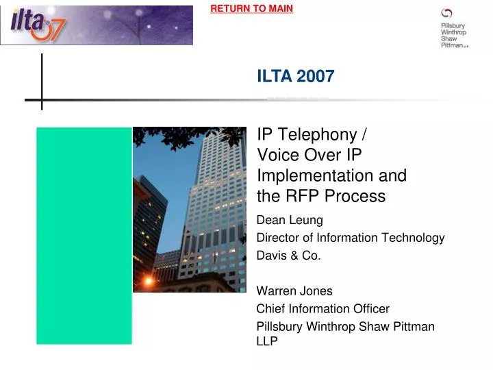 ip telephony voice over ip implementation and the rfp process
