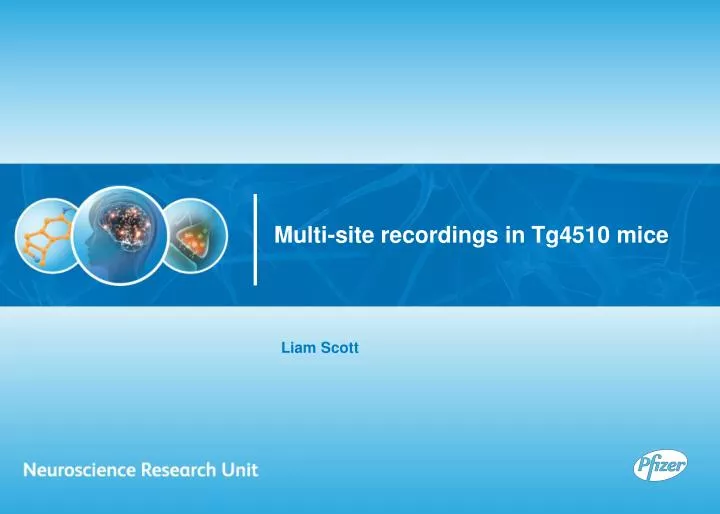 multi site recordings in tg4510 mice