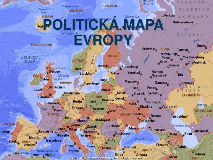 politick mapa evropy