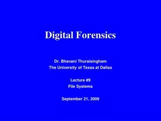 Digital Forensics