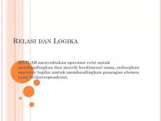 relasi dan logika