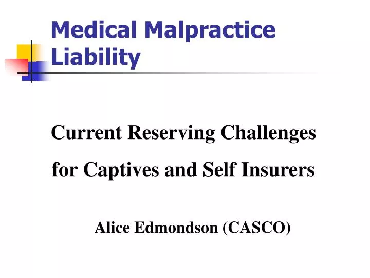medical malpractice liability
