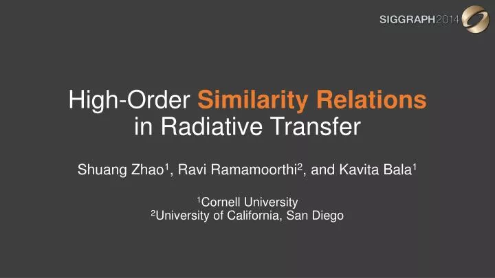 high order similarity relations in radiative transfer