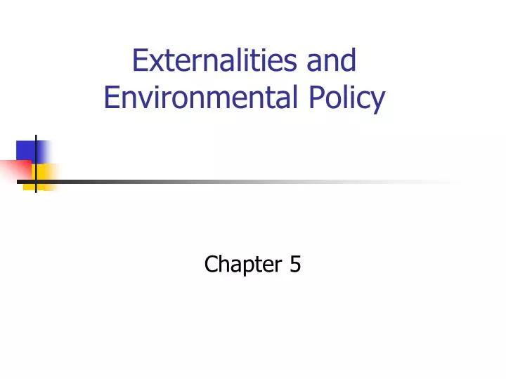 externalities and environmental policy