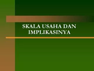 skala usaha dan implikasinya