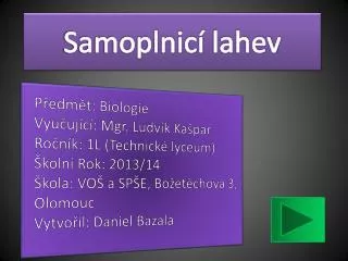 samoplnic lahev