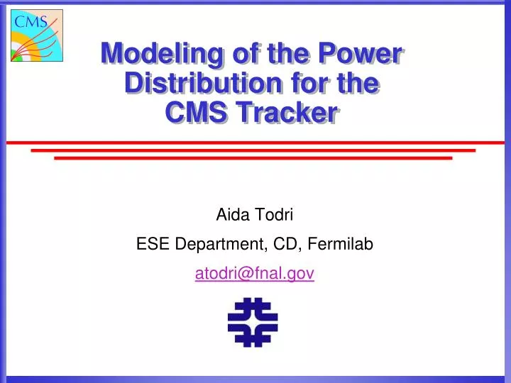 modeling of the power distribution for the cms tracker