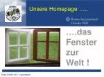 Unsere Homepage ….. - slide 1