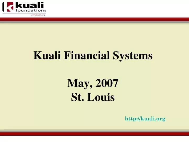 kuali financial systems may 2007 st louis