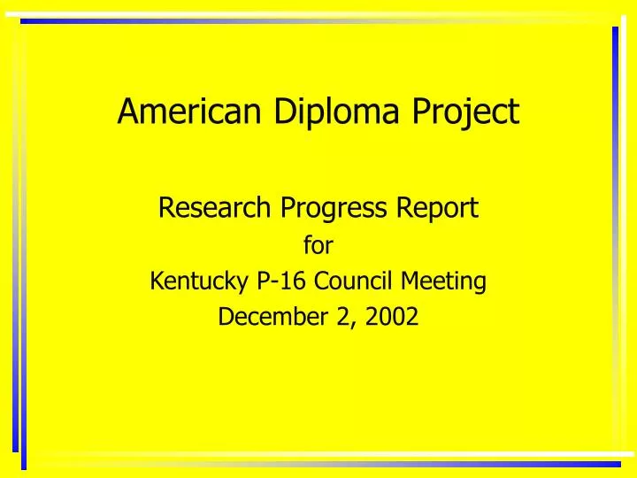 american diploma project