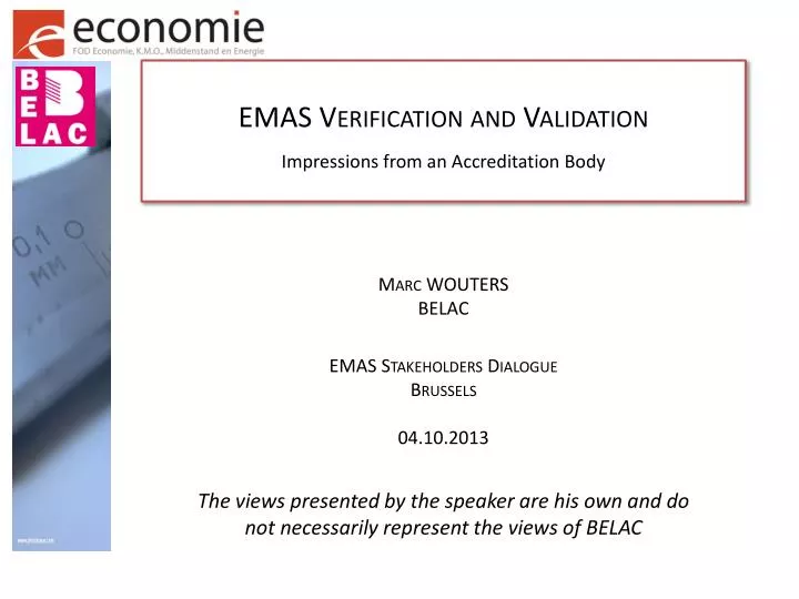 emas verification and validation impressions from an accreditation body