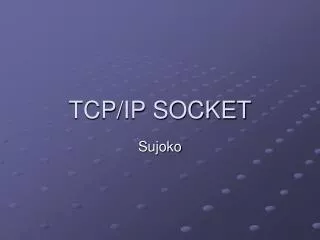 tcp ip socket