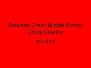 Stewarts Creek Middle School Cross Country