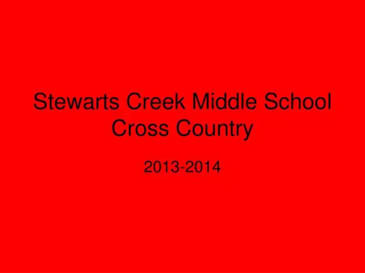 stewarts creek middle school cross country